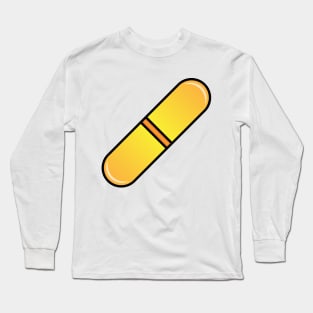 Yellow pill capsule symbol Long Sleeve T-Shirt